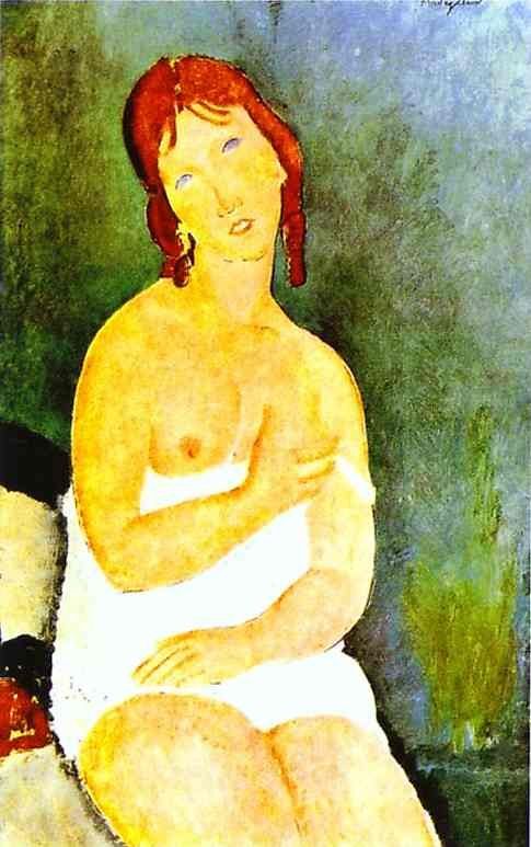 Amedeo Modigliani Red-Haired Young Woman in Chemise
